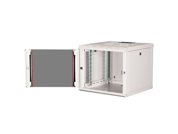 ROLINE 26.21.0003, Veggmonterbar hylle, 9U, Nøkkellås, Rack skinner, 12,2 kg, Grå
