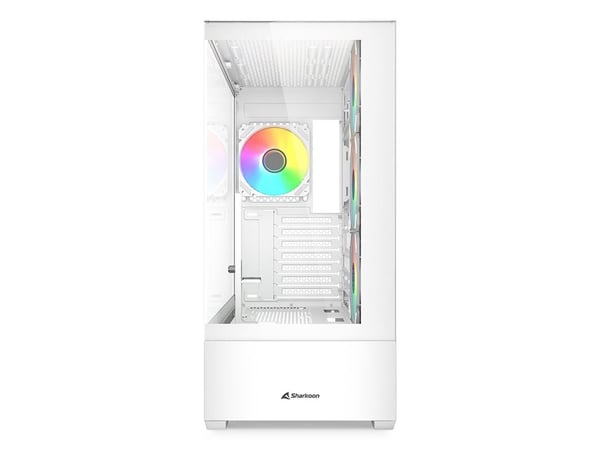 Sharkoon AK6 RGB, PC, Hvit, ATX, Micro ATX, Mini-ATX, Herdet glass, Multi, 17 cm