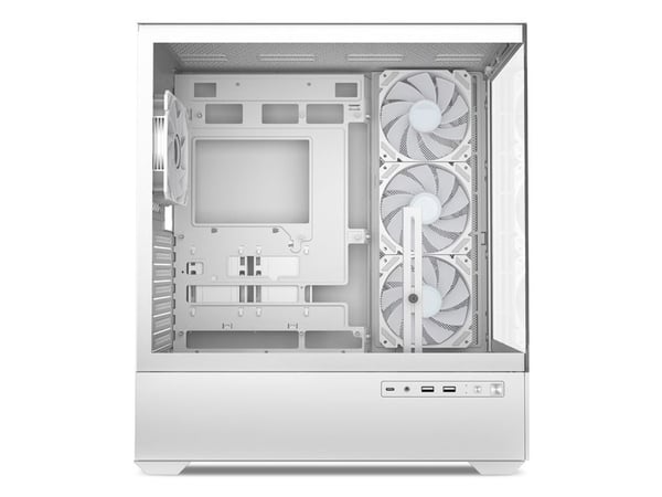 Sharkoon AK6 RGB, PC, Hvit, ATX, Micro ATX, Mini-ATX, Herdet glass, Multi, 17 cm