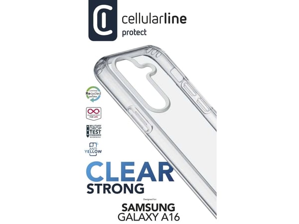 Cellularline 8018080489761, Mobilskal, Samsung, Galaxy A16, 17 cm (6.7"), Transparent