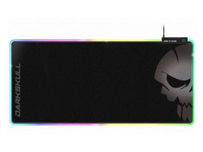 Spirit of Gamer Darkskull Hub RGB - XXXL, Sort, Bilde, Stoff, Gummi, Multi, Antiskliunderlag, Musematte til gaming