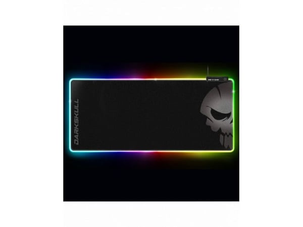 Spirit of Gamer Darkskull Hub RGB - XXXL, Sort, Bilde, Stoff, Gummi, Multi, Antiskliunderlag, Musematte til gaming