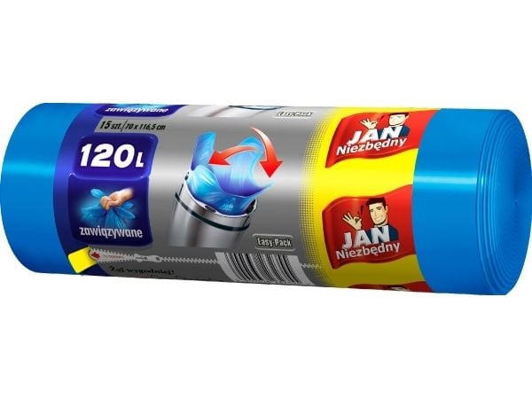 Sarantis HD Lettpakkede poser blå 120L 15 stk. (ZZAJAN038.)