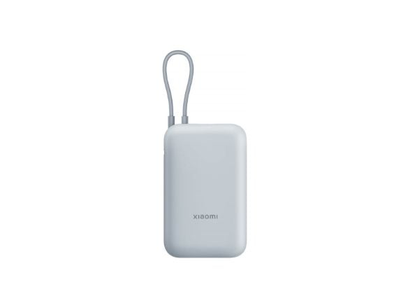 Xiaomi P15ZM - Strømbank - integrated cable - 10000 mAh - 37 Wh - 22.5 watt - 3 A - Fast Charge - 2 utgangskontakter (USB-C, USB) - isblå