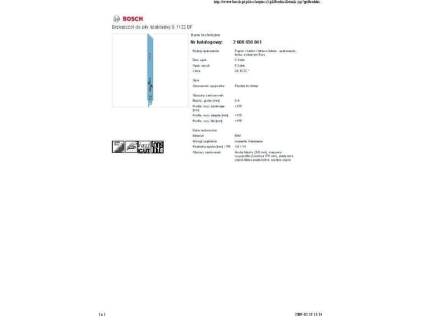 Bosch BAJONETSAVKLINGE S 1122 BF 2 STK BIMETALLI