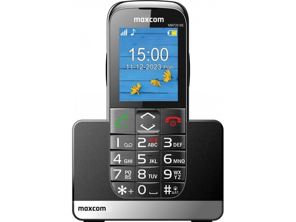 MaxCom MM720 SE, Perusmalli, 5,59 cm (2.2"), 176 x 220 pikseliä, 0,3 MP, 800 mAh, musta