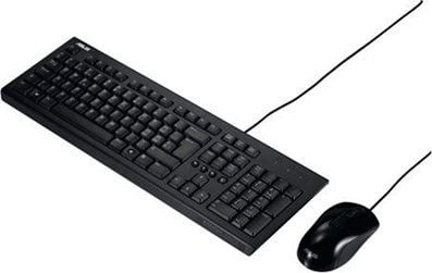 ASUS U2000 - Tastatur- og mussett - USB - QWERTY - amerikansk engelsk - svart