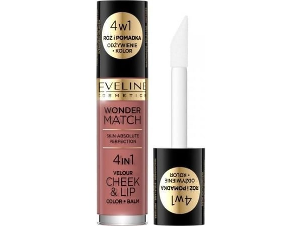 EVELINE KOLOROWKA Eveline Wonder Match rosa og leppestift i flytende form 4w1 nr 05 4,5 ml
