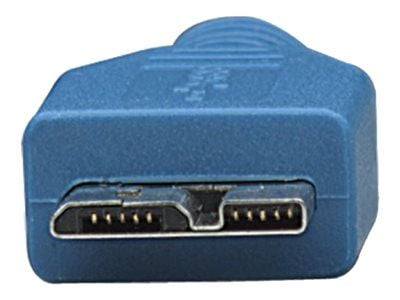 Techly 0,5m USB 3.0 A-Micro B M/M, 0,5 m, USB A, Micro-USB B, USB 3.2 Gen 1 (3.1 Gen 1), Hanstik/Hanstik, Blå