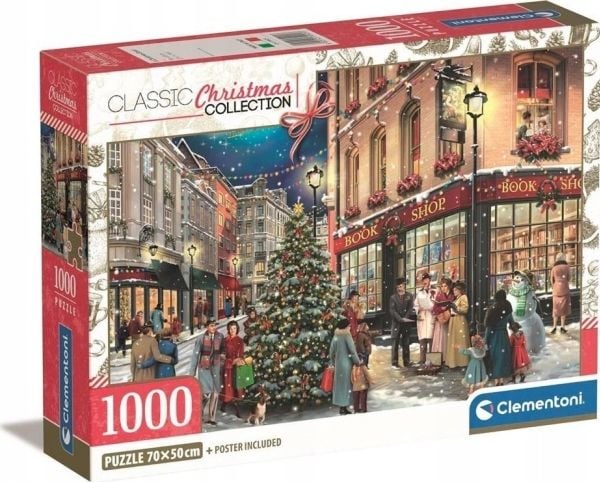 Clementoni Puslespil HQC A Christmas Stroll, 1000 brikker
