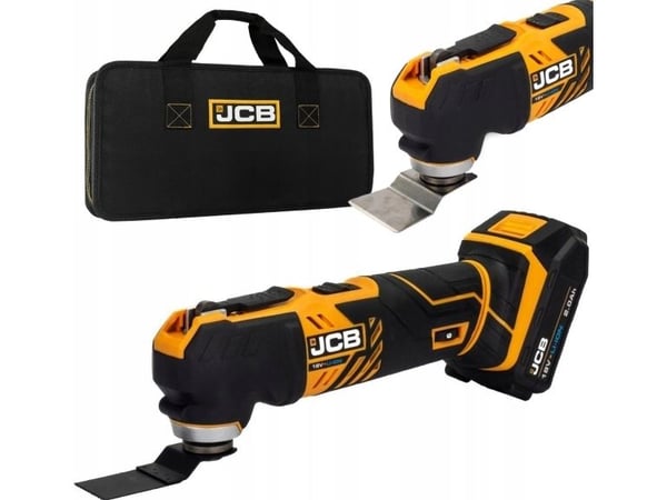 JCB multifunksjons oscillerende verktøy 18V (kit: batteri 2Ah, lader, veske)