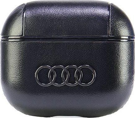 Apple AirPods 3 Audi Leather Big Logo Cover (AU-AP3-GT/D3-BK) veske for hodetelefoner svart farge