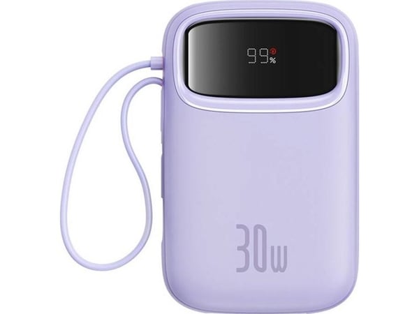 Powerbank Baseus Powerbank Baseus QPow 2 10000mAh 30W 2xUSB-C (lilla)