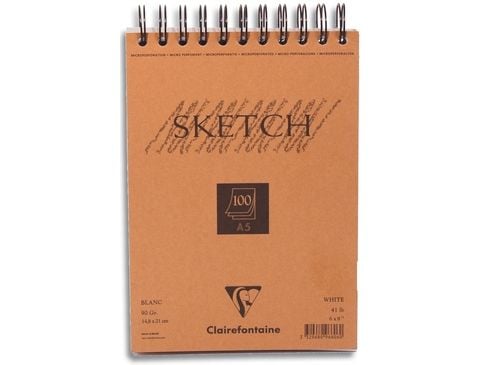 Clairefontaine 96606C, Oransje, A5, 100 ark, 90 g/m², Voksen