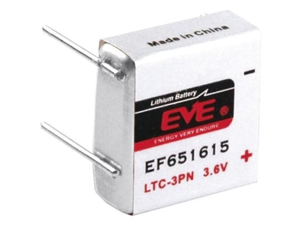 EVE EF651615 spesialbatterier LTC-3PN U-loddeben litium 3,6 V 400 mAh (1 stk.)