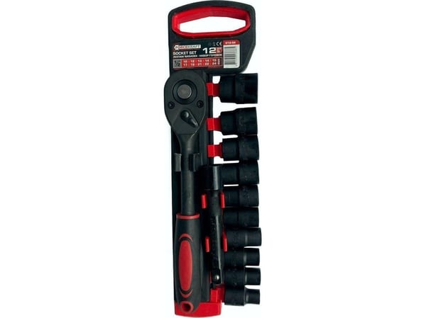 Forcekraft 1/2" hylsy 12el (räikkä ja jatkopala) (10-24mm)