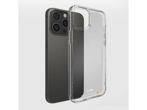 SBS D3O deksel til iPhone 15 Pro Max - gjennomsiktig