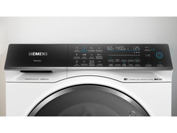 Siemens iQ700 WN54C2A90, Frontmatet, Frittstående, Hvit, Venstre, Svart, Svart