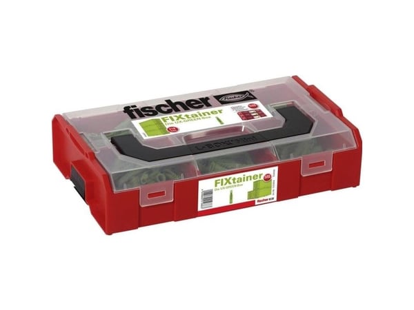 Fischer FIXtainer - UX, Kiinnitystulppa, Betoni, Muovi, Muovi, Vihreä, 210 kpl
