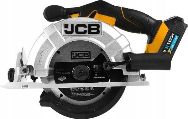 JCB sirkelsag Batterifri dykksag 18V 165mm (sett: 2Ah batteri, lader, bag)