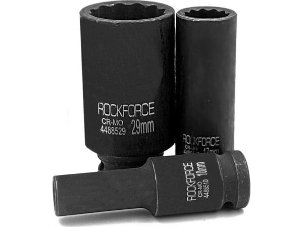 Rockforce dype slagtoppsats 1/2" 28 mm (12-kant)