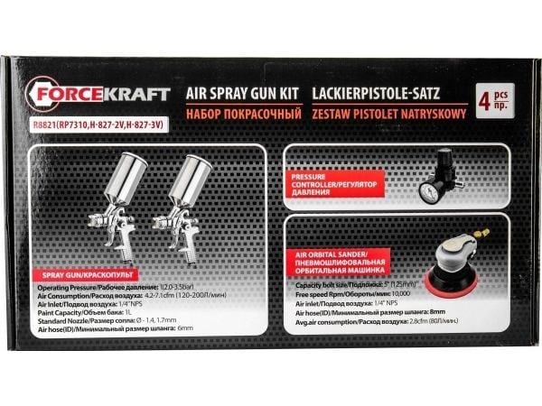 Forcekraft pistol lakkeslipemaskin pneumatisk - sett