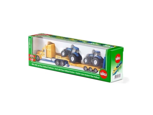 Siku 1:87 lastebil med New Holland-traktor