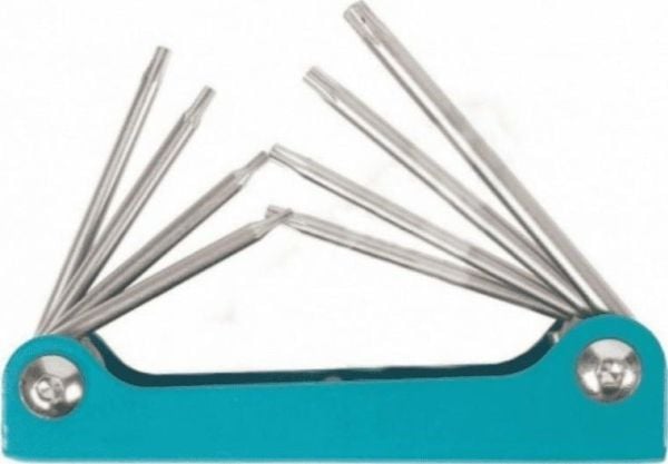 Forsage komplett Torx-nøkkelsett, 8 deler T5–T10, T15, T20