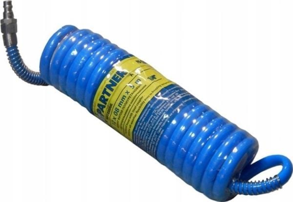 Partner 8mm x 5m polyuretaanikierukkaletku pikaliittimillä (maksimipaine 15bar)