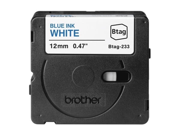 Brother BTAG-233, Sininen valkoisella, Filippiinit, 5 vuosi/vuosia, Brother, P-touch PT-N10, PT-N20, PT-N25BT, 1,2 cm