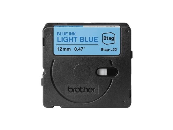 Brother BTAG-L33, Sininen vaalealla sinisellä, Filippiinit, 5 vuosi/vuosia, Brother, P-touch PT-N10, PT-N20, PT-N25BT, 1,2 cm