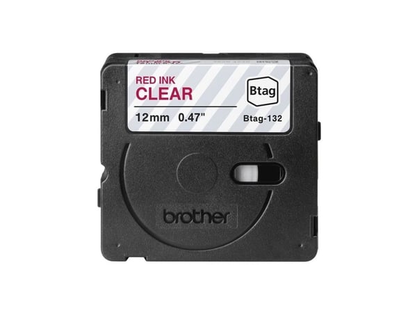 Brother BTAG-132, Punainen läpinäkyvällä, Filippiinit, 5 vuosi/vuosia, Brother, P-touch PT-N10, PT-N20, PT-N25BT, 1,2 cm
