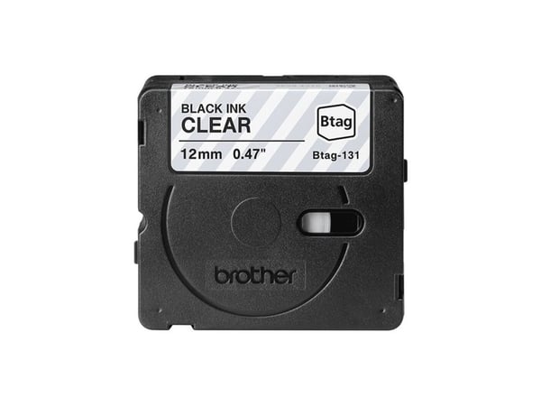 Brother BTAG-131, musta läpinäkyvällä, Brother, P-touch PT-N10, PT-N20, PT-N25BT, 1,2 cm, 4 m, 1 kpl
