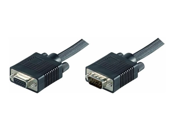 MicroConnect - VGA-forlengelseskabel - HD-15 (VGA) (hann) til HD-15 (VGA) (hunn) - 3 m - tommelskruer, 1080p-støtte 60 Hz (VGA) - svart