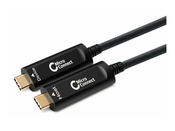 MicroConnect Premium - USB-kabel - 24 pin USB-C (hann) til 24 pin USB-C (hann) - USB 3.1 Gen 2 - 15 m - Active Optical Cable (AOC) - svart