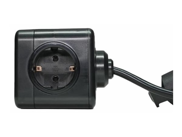MicroConnect PowerCube Extended Duo - Kraftdistributionsenhet - ingång: Typ E (2 x USB, Typ F/E) - 3 m sladd