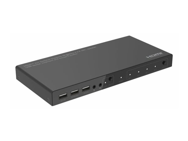 MicroConnect - KVM / video / lydbryter - 4 x KVM / video / lyd - 1 lokalbruker - stasjonær