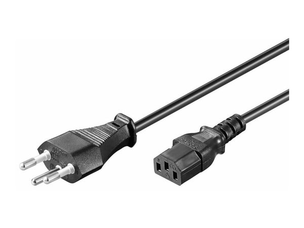 MicroConnect - Strömkabel - SEV 1011 (han) till strömförsörjning IEC 60320 C13 - 3 m - sort - Schweiz