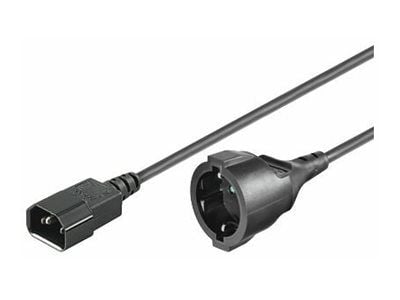 Microconnect PE130100, 1 m, C14 liitin, Virtapistoke tyyppi F, 250 V, 10 A
