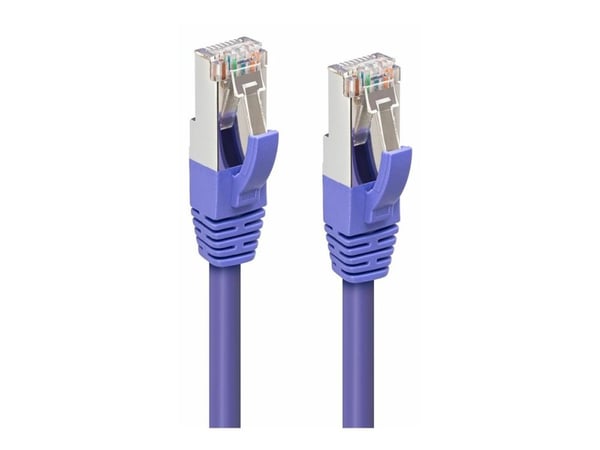 MicroConnect - Koblingskabel - RJ-45 (hann) til RJ-45 (hann) - 5 m - S/FTP - CAT 6a - halogenfri, formstøpt, uten hindringer - purpur