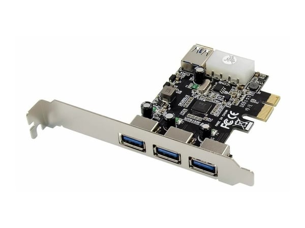 MicroConnect - USB-adapter - PCIe 2.0 - USB 3.0 x 2 + USB 3.0 (intern) x 2