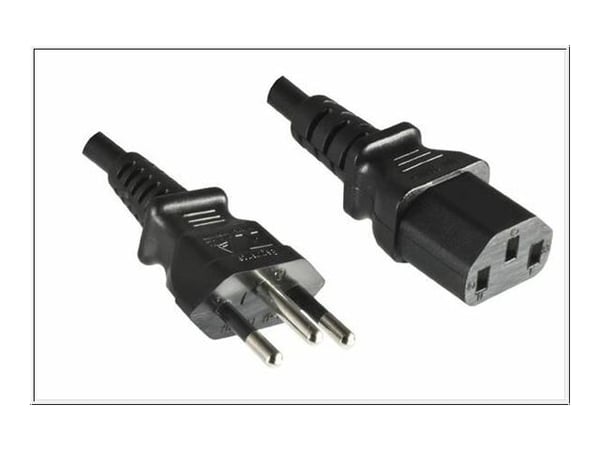 Microconnect PE010418BRAZIL, 2,1 m, Sähköpistoke tyyppiä N, C13 liitin, H05VV-F, 250 V, 10 A