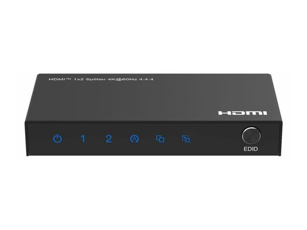 Microconnect MC-HDMISPLITTER0102-4K, HDMI, HDMI, 3840 x 2160 pikseliä, musta, Terästä, 4K Ultra HD