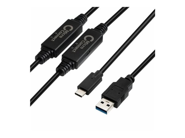 USB3.0 A - USB-C Gen1 -kaapeli - 10 m kaapeli, 5 Gbit/s