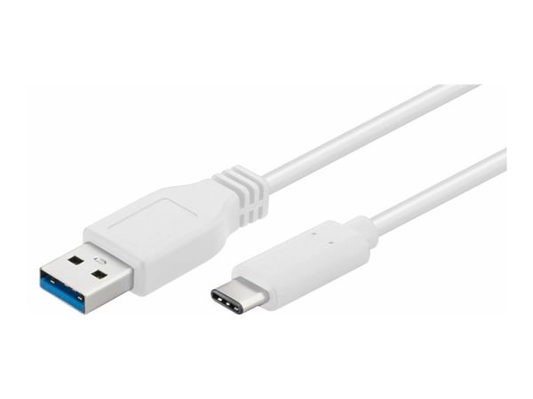 MicroConnect - USB-kabel - USB-type A (hann) til 24 pin USB-C (hann) - USB 3.2 Gen 1 - 2 m - hvit
