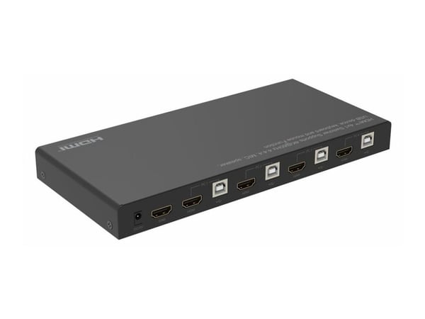 MicroConnect - KVM / video / lydbryter - 4 x KVM / video / lyd - 1 lokalbruker - stasjonær