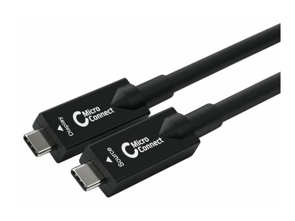 MicroConnect - USB-kabel - 24 pin USB-C (hann) til 24 pin USB-C (hann) - USB 3.2 Gen 2 - 15 m - aktiv optisk hybridkabel, USB Power Delivery (60W),...