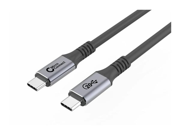 Premium USB-C kaapeli 1m 20Gbps, 100W, USB 3.2 Gen 2x2