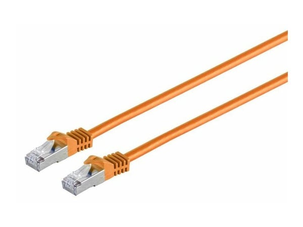 MicroConnect - Nettverkskabel - RJ-45 (hann) til RJ-45 (hann) - 10 m - SFTP, PiMF - CAT 7 - uten hindringer - oransje