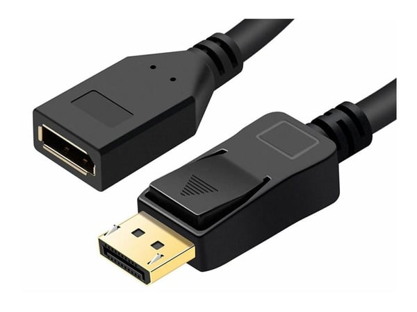 MicroConnect - DisplayPort-forlengelseskabel - DisplayPort (hann) låst til DisplayPort (hunn) - DisplayPort 1.1a - 1 m - 4K(4096 x 2160) støtte - s...